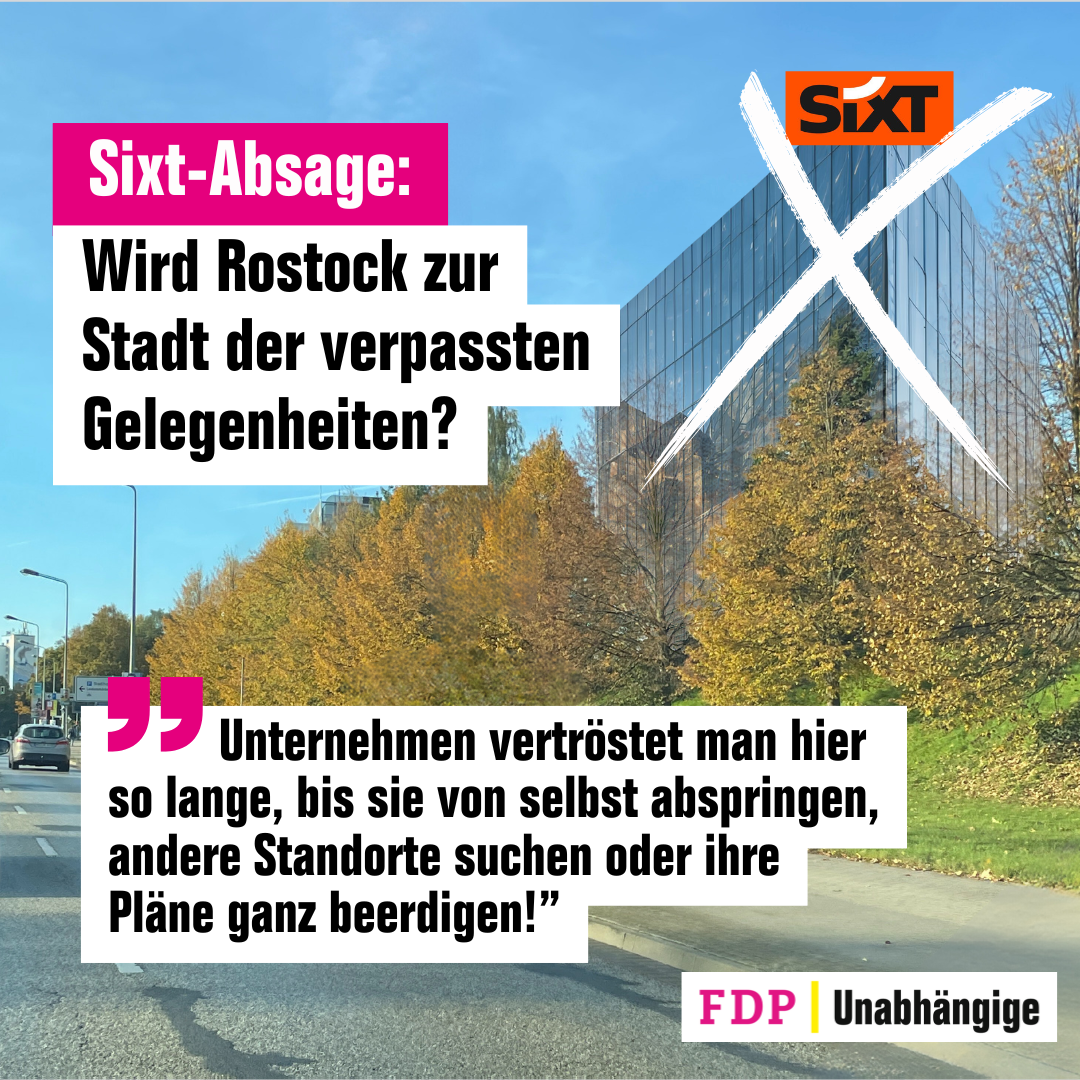Sixt-Absage ist nicht einfach nur PechRostock verliert den Anschluss!